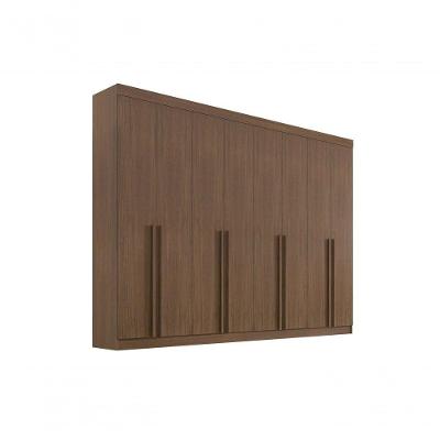 Guarda Roupa Casal 8 Portas 8 Gavetas Com Pés Daymont - D Doro Castanho