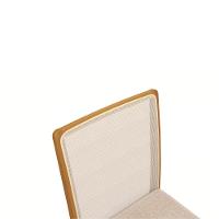 Par De Cadeiras Em Madeira Maciça Kappesberg Lara Linho Mesclado Areia E Tela Bege - 2