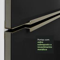 Armário De Cozinha Completa 260cm Branco/preto Lux Madesa - 5
