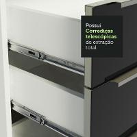 Armário De Cozinha Completa 260cm Branco/preto Lux Madesa - 6