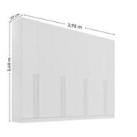 Guarda Roupa Casal 8 Portas Ripado 8 Gavetas Sem Pés Daymont - D Doro Castanho/linho/ripado - 2