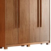 Guarda Roupa Solteiro Heros 4 Portas Com Pés Moderna Imbuia - 7