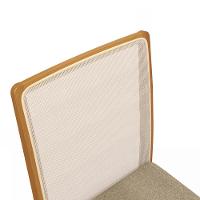 Par De Cadeiras Montadas Kappesberg Em Madeira Maciça Lara Boucle Fendi Tela Bege - 3