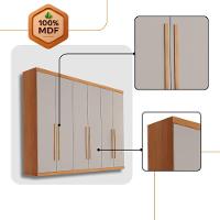 Guarda Roupa Casal Encanto 100% Mdf 6 Portas E 4 Gavetas Ruf Naturalle/off White - 5