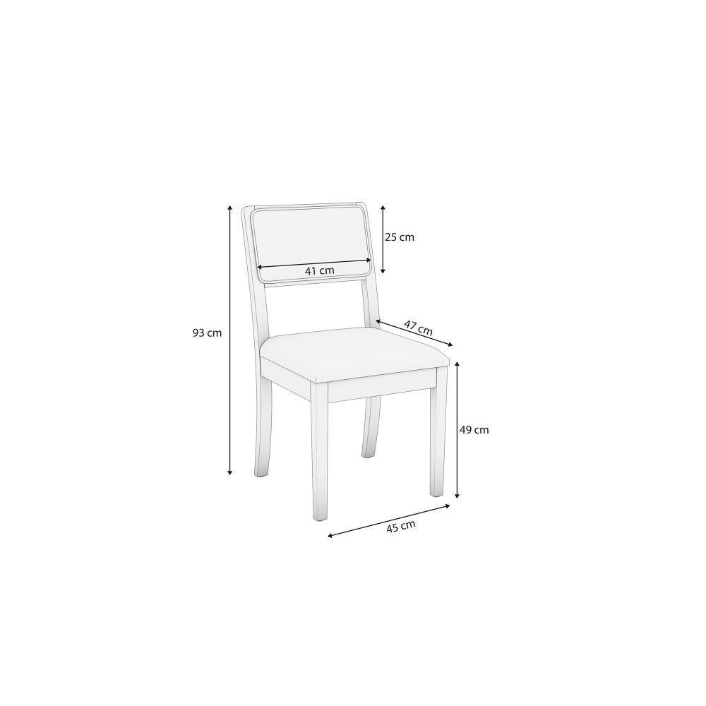 Par De Cadeiras Em Madeira Maciça Kappesberg Lola Chumbo Tela Bege - 2