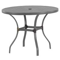 Mesa Roma Com Tampo Ripado 80cm Alumínio - Varanda Cozinha Cinza - 1