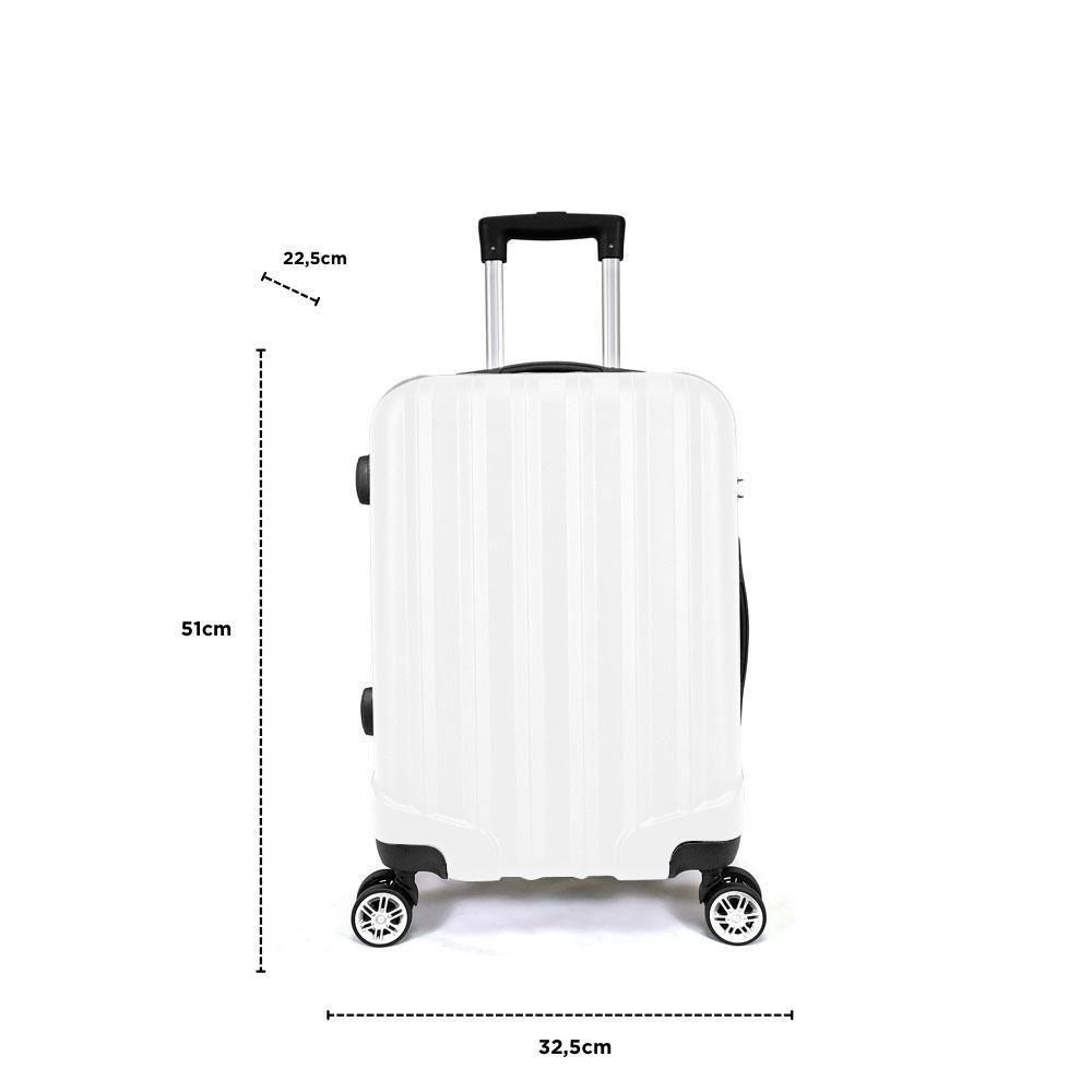 Mala De Bordo ABS 4 Rodas Action Fortt Branca MAB02-BR - 2