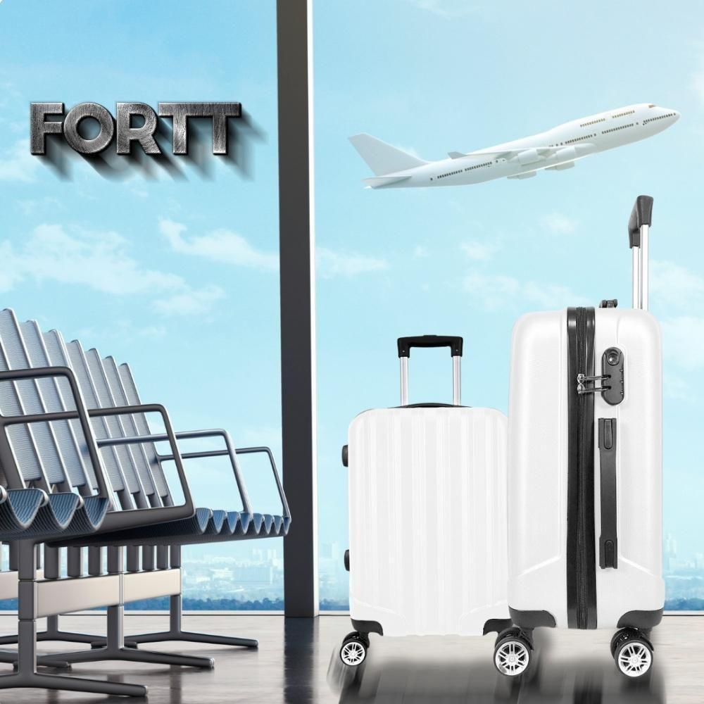 Mala De Bordo ABS 4 Rodas Action Fortt Branca MAB02-BR - 5