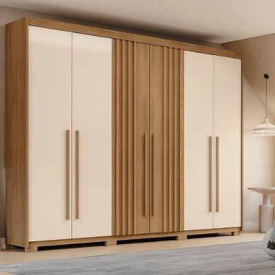 Guarda Roupa Henn Norton 6 Portas 4 Gavetas Nature Off White