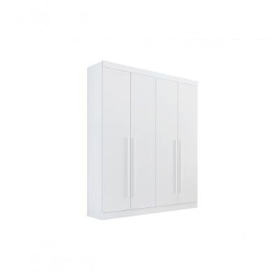 Guarda-roupa Da Vinci Plus 4 Portas 3 Gavetas Com Pés - D Doro Branco