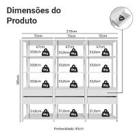 Guarda-roupa Closet Modulado 6 Gavetas 210 Cm Valencia Madesa Branco - 3