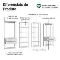 Guarda-roupa Closet Modulado 4 Gavetas 258 Cm Valencia Madesa 02 Branco