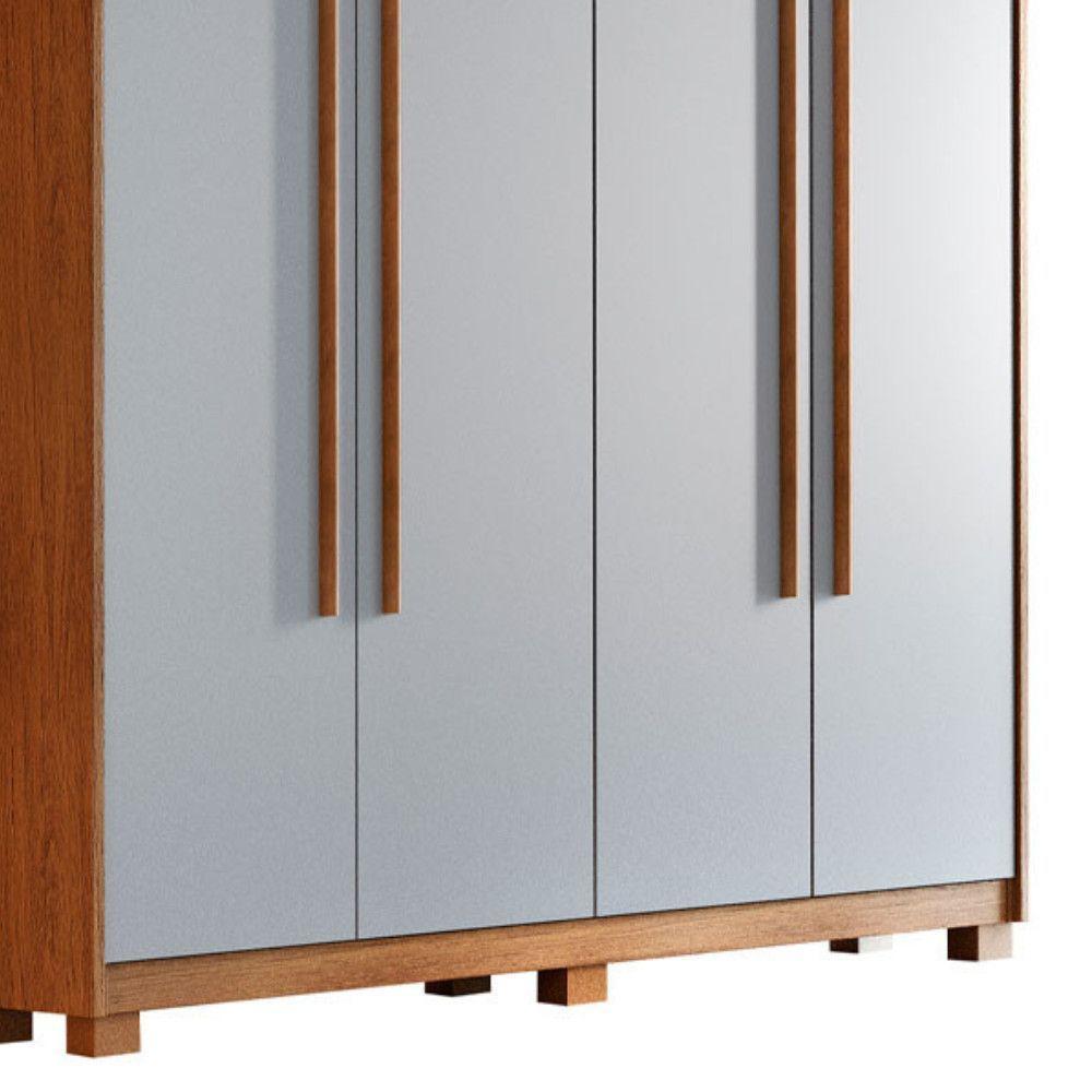 Guarda Roupa Solteiro Heros 4 Portas Com Pés Moderna Imbuia/off White - 7