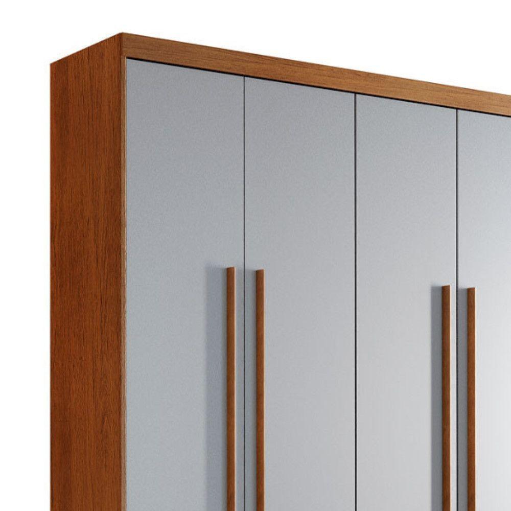 Guarda Roupa Solteiro Heros 4 Portas Com Pés Moderna Imbuia/off White - 8