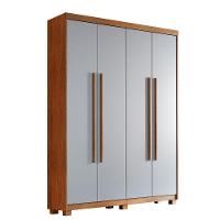 Guarda Roupa Solteiro Heros 4 Portas Com Pés Moderna Imbuia/off White - 2