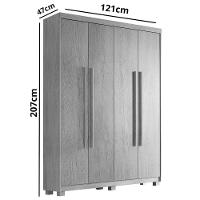 Guarda Roupa Solteiro Heros 4 Portas Com Pés Moderna Imbuia/off White