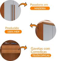 Guarda Roupa Solteiro Heros 4 Portas Com Pés Moderna Imbuia/off White - 5