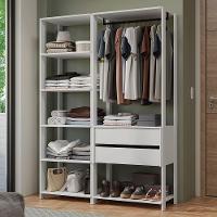Guarda-roupa Closet Modulado 2 Gavetas 129 Cm Valencia Madesa Branco - 1