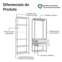 Guarda-roupa Closet Modulado 2 Gavetas 129 Cm Valencia Madesa Branco