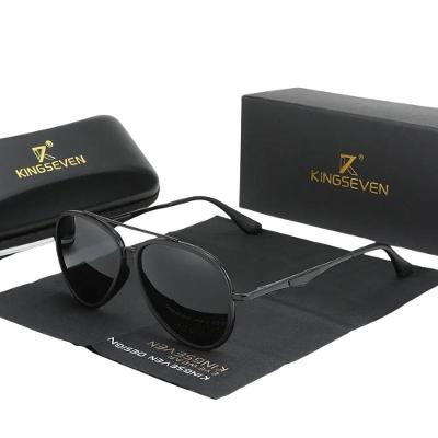 Óculos Clássico Masculino óculos Polarizados, Pilot Driving Eyewear Preto