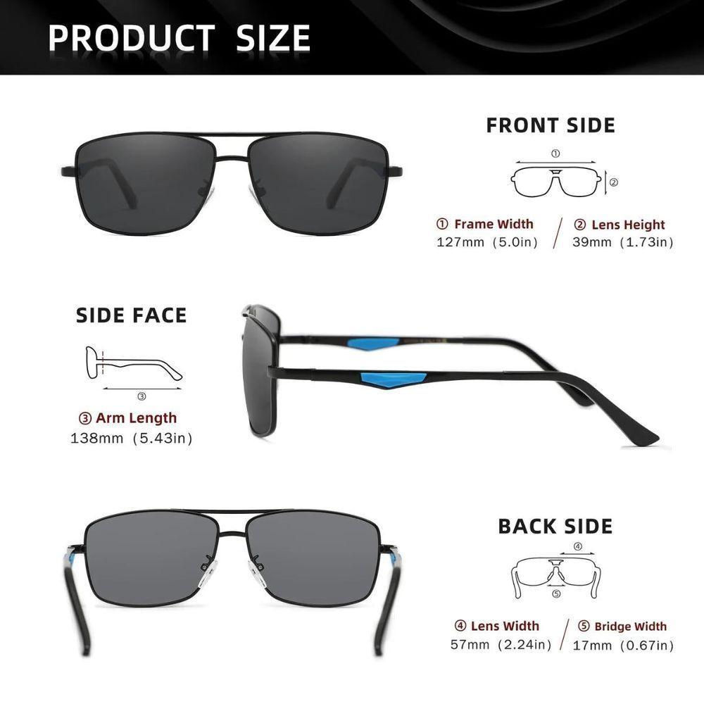 Óculos De Sol Polarizados Uv400 Anti-reflexo Kingseven Preto - 2