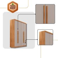 Guarda Roupa Solteiro Heros 4 Portas E 2 Gavetas Moderna Naturalle Off White - 5