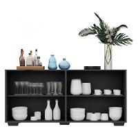 Aparador Buffet Com Espelho Multimóveis Com 4 Portas Preto