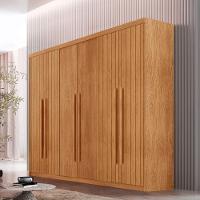 Guarda Roupa Casal Toronto Mdf 6 Portas 2 Gavetas Moderna Naturalle Sem Pés - 1