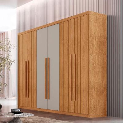 Guarda Roupa Casal Toronto 6 Portas 2 Gavetas Naturalle-Off White MDF Moderna