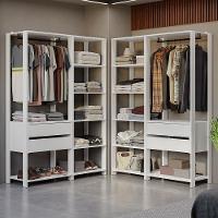Guarda-roupa Closet Modulado 4 Gavetas 258 Cm Valencia Madesa 04 Branco - 1