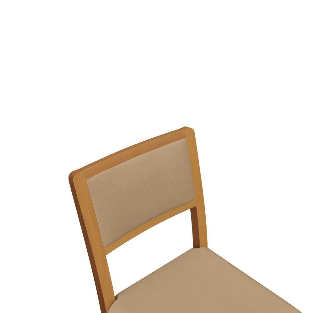 Par De Cadeiras Em Madeira Maciça Kappesberg Alice Caramelo Intense - 2