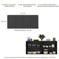 Aparador Buffet 4 Portas Suspenso Alemanha Br3594 Preto - 5