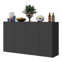 Aparador Buffet 4 Portas Suspenso Alemanha Br3594 Preto - 6