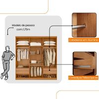 Guarda Roupa Casal Encanto 100% Mdf 6 Portas E 4 Gavetas Ruf Naturalle