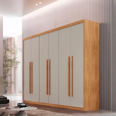 Guarda Roupa Casal Heros 6 Portas 2 Gavetas Naturalle-Off White MDF