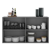 Aparador Buffet 4 Portas Com Espelho Vegas Multimóveis V3561 Grafite Grafite