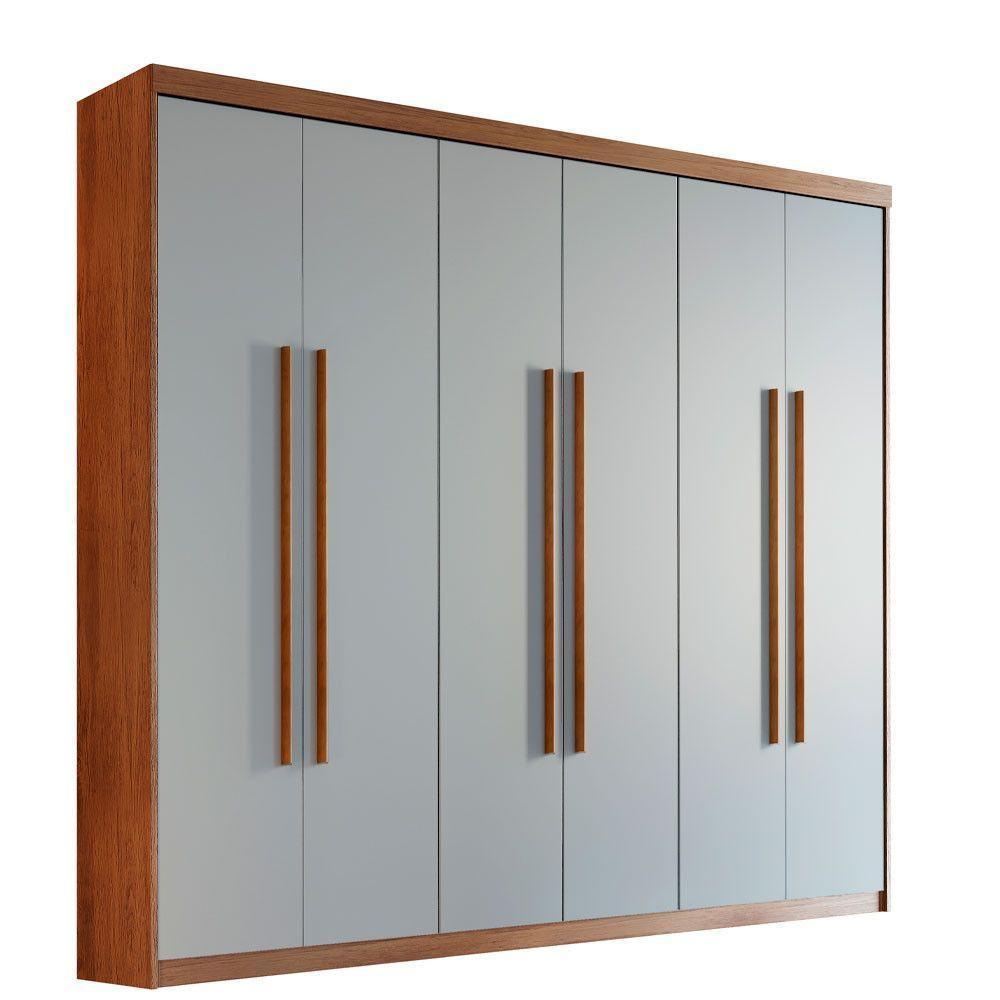 Guarda Roupa Casal Heros 6 Portas E 2 Gavetas Moderna Imbuia/off White - 2