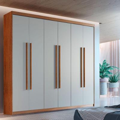 Guarda Roupa Casal Heros 6 Portas E 2 Gavetas Moderna Imbuia/off White