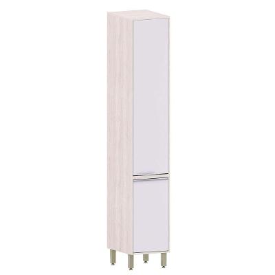 Paneleiro Alto Para Cozinha 40 Cm 2 Portas Atenas Cinza Cristal