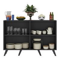 Aparador Buffet 4 Portas Retrô Alemanha Br3556 Preto - 3