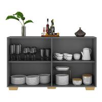 Aparador Buffet 4 Portas Com Pés Viena Grafite Natural