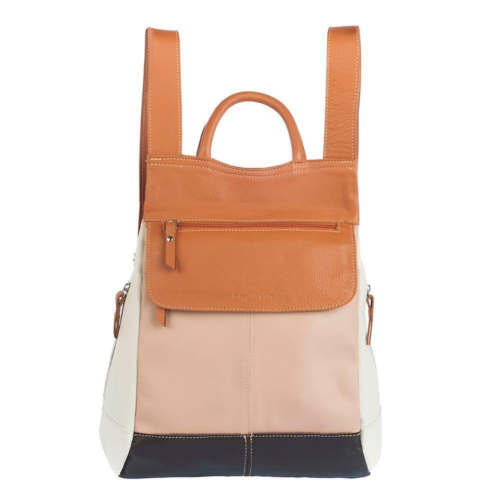 Mochila De Couro Legítimo Modelo Malu Resistente Confortável Modelo:preto - 8