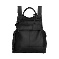 Mochila De Couro Legítimo Modelo Malu Resistente Confortável Modelo:preto - 1