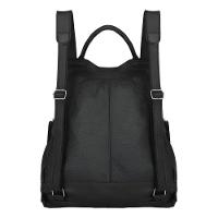 Mochila De Couro Legítimo Modelo Malu Resistente Confortável Modelo:preto - 5