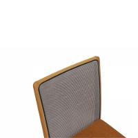 Par De Cadeiras Em Madeira Maciça Kappesberg Lara Boucle Terracota (tela Chumbo) - 3