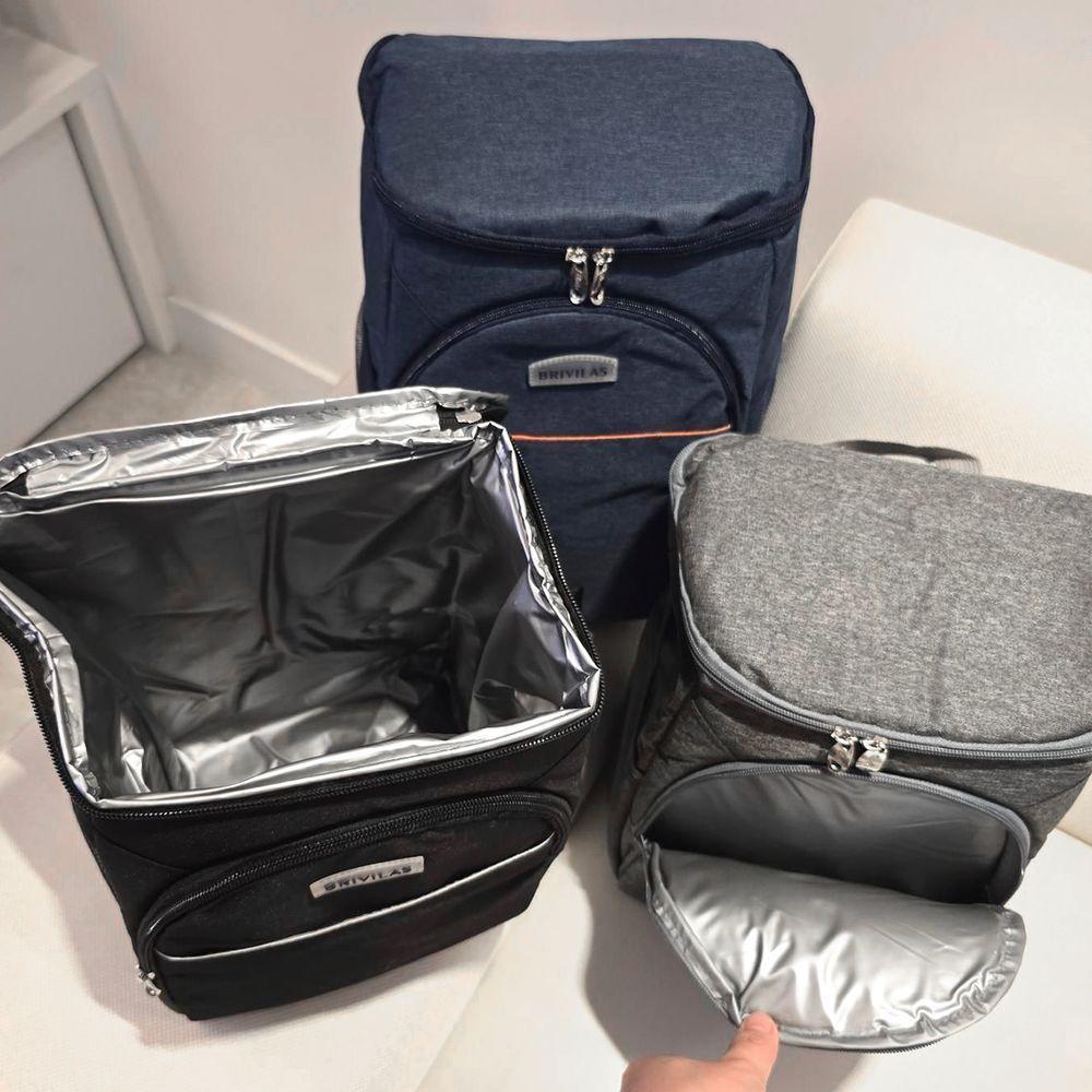 Mochila Bolsa Térmica Cooler Praia Passeio Marmita Cerveja Preto - 3