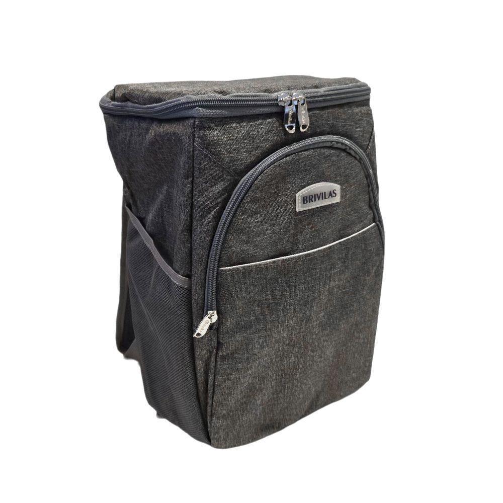 Mochila Bolsa Térmica Cooler Praia Passeio Marmita Cerveja Preto - 5