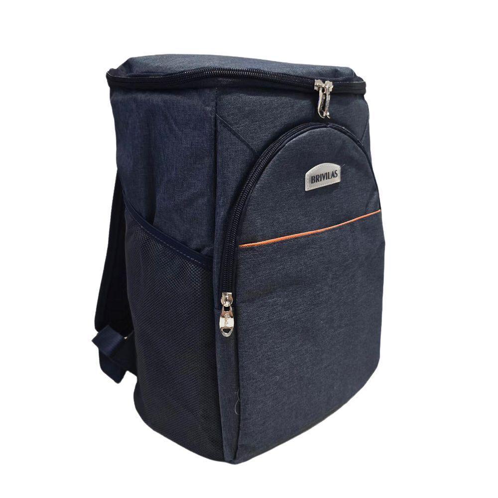 Mochila Bolsa Térmica Cooler Praia Passeio Marmita Cerveja Preto - 7