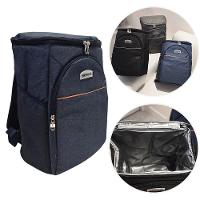 Mochila Bolsa Térmica Cooler Praia Passeio Marmita Cerveja Preto - 1