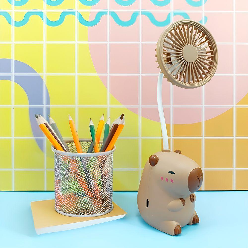 Mini Ventilador De Mesa E Apontador Formato Capivara - 2